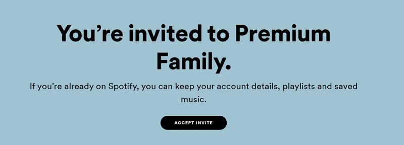 Accept Invitation for Premium Family Plan