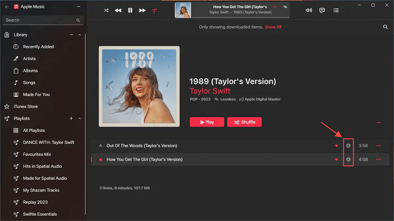 Download Tracks via Apple Music Windows App