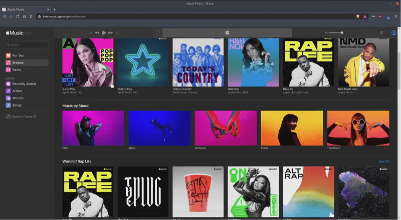 Reproduzir Apple Music no Linux Web Player