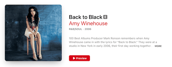 Ritorno al nero di Amy Winehouse