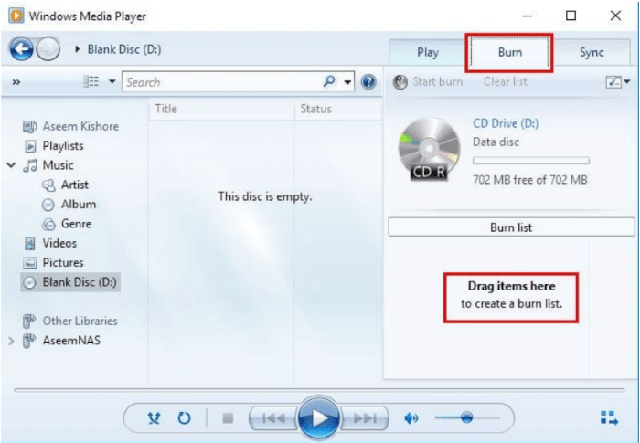 Burn WAV files to CD