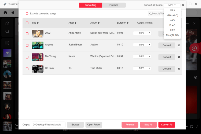 Select Output Format