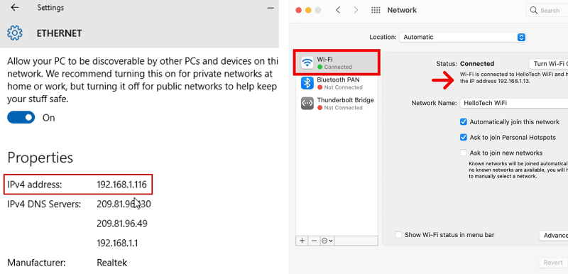 Check IP Address on Windows/Mac