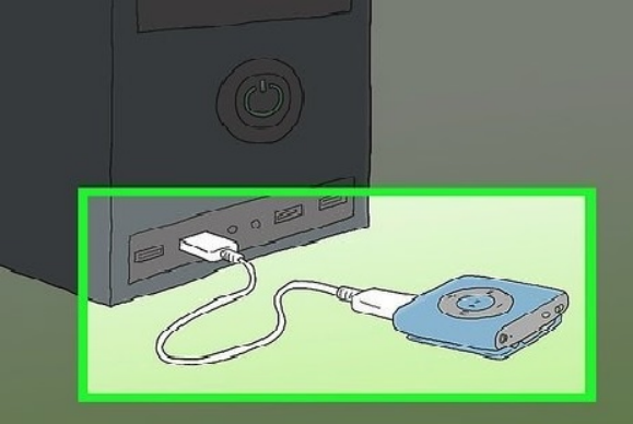 Conecte o iPod Shuffle ao computador