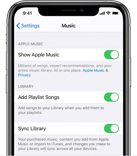 Sync Apple Music Library