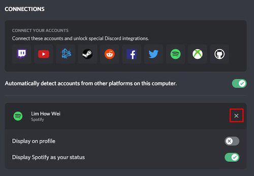 Disconnect Spotify with Discord