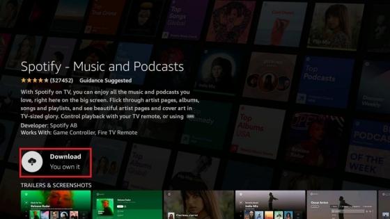 Download the Spotify App on Firestick