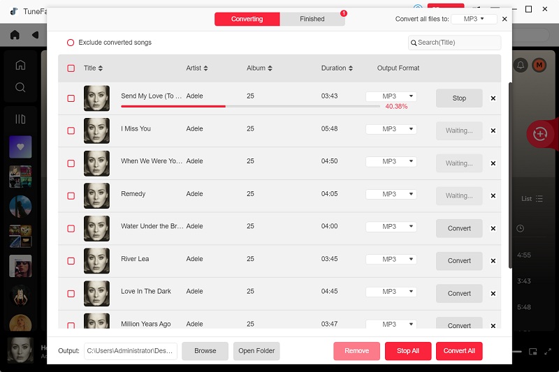 TuneFab Starts Downloading Adele’s Songs