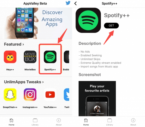 get-spotify++-appvalley  Alt: Get Spotify++ AppValley