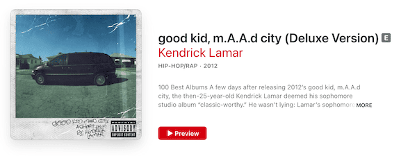 bravo ragazzo, mAAd city di Kendrick Lamar