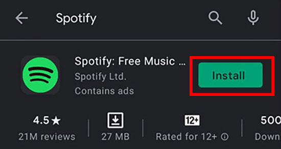 Install Spotify on BlackBerry