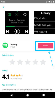 Install Spotify on Fitbit Ionic