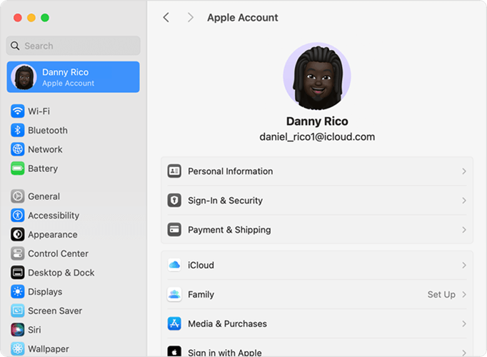 Invite People to Family Sharing on Mac