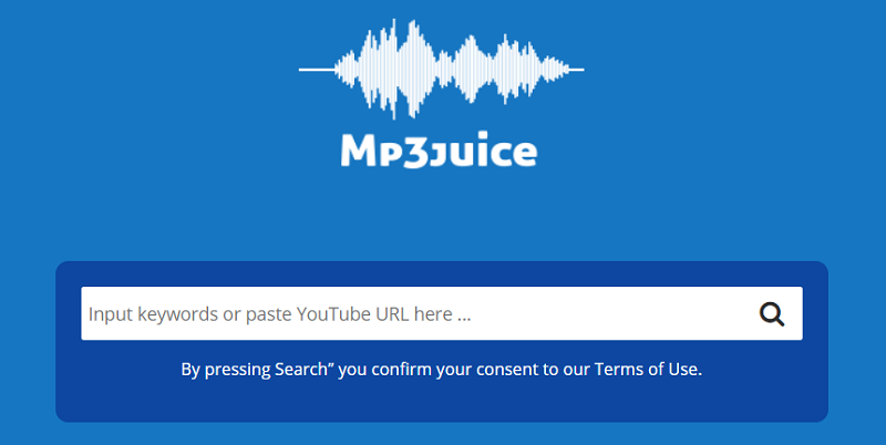 Interface of MP3 Juice