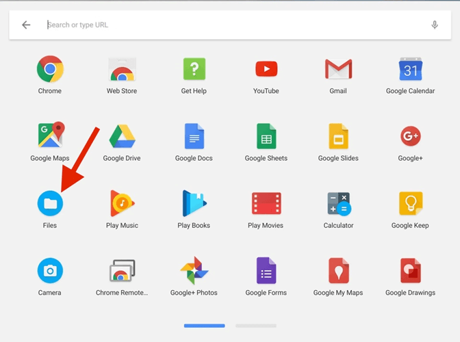 Open the Files App on Chromebook