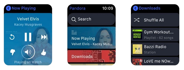 Pandora on Apple Watch