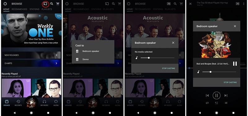 Play Amazon Music on Sonos Android Casting