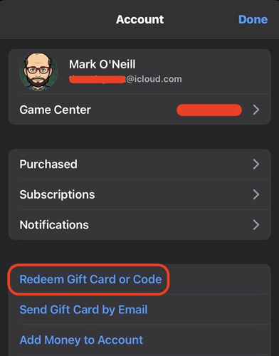 Redeem Gift Card on Android