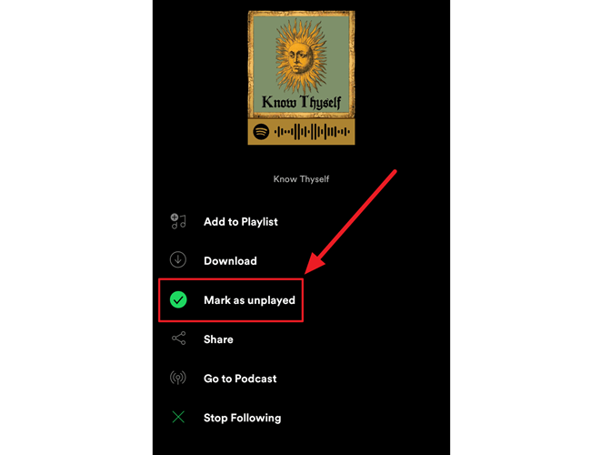 Remove Podcast from Spotify HomePage Mobile