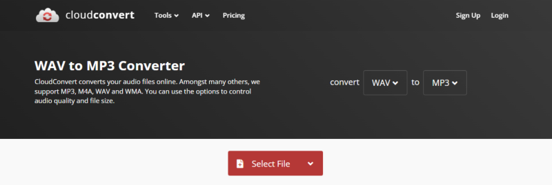 Select Convert WAV to MP3