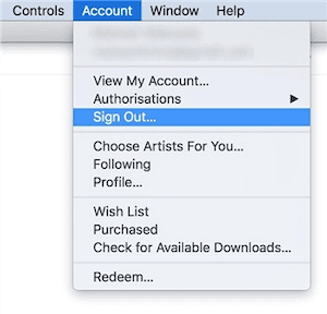 Sign Out Apple Music on Mac