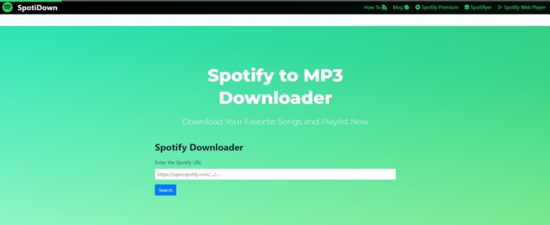 Como baixar músicas do Spotify no SpotiDown