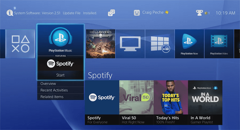 Play Spotify on PS5/4 Offline