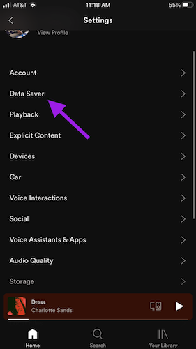 Spotify Turn Off Data Saver