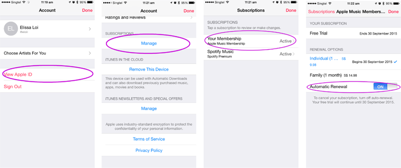 Stop Auto Renewal in Apple Music