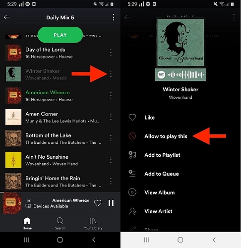 Desbloquear músicas do Spotify