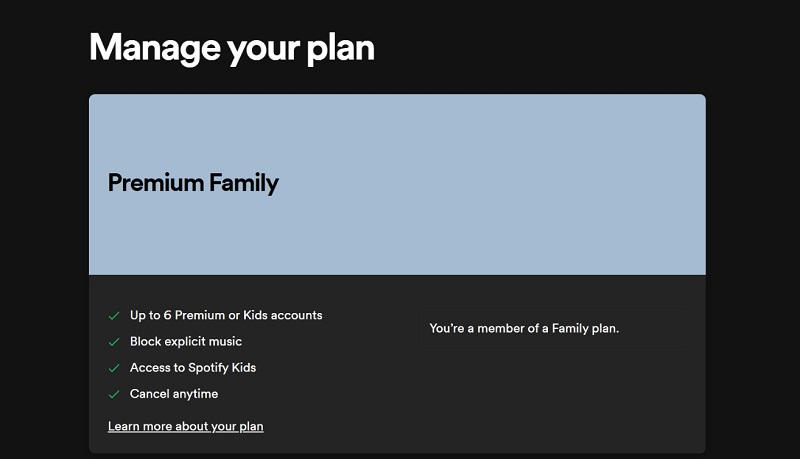 Spotify Premium Users Upgrade to Premium Family