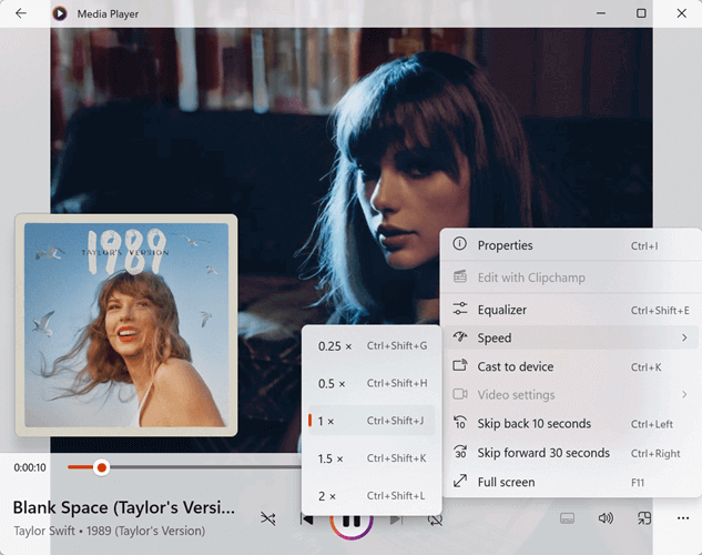 Cambia la velocità di riproduzione di Apple Music su Windows